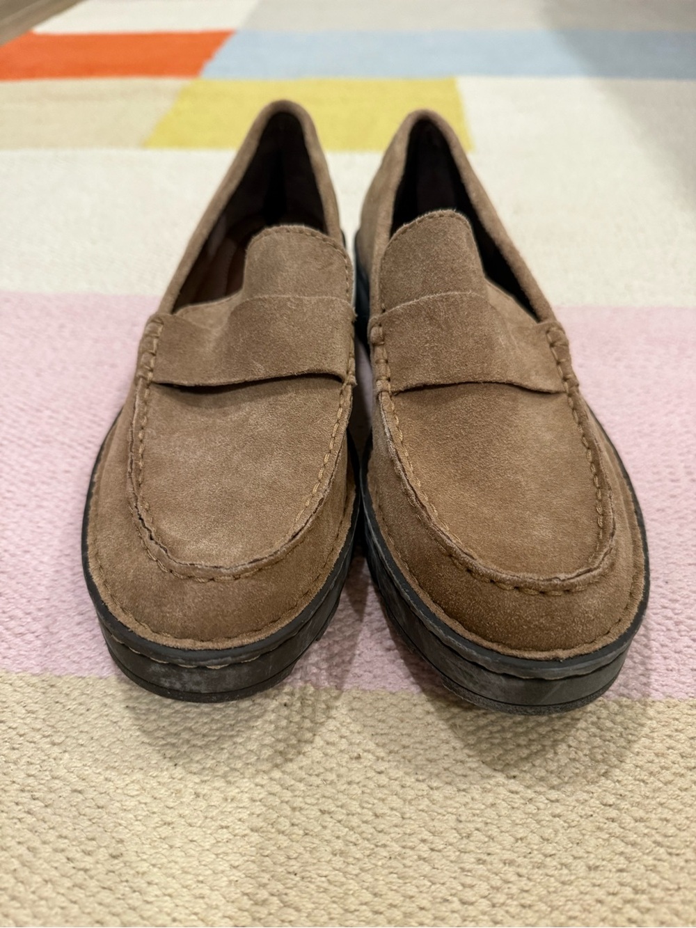 Born Brown Suede Penny Loafers